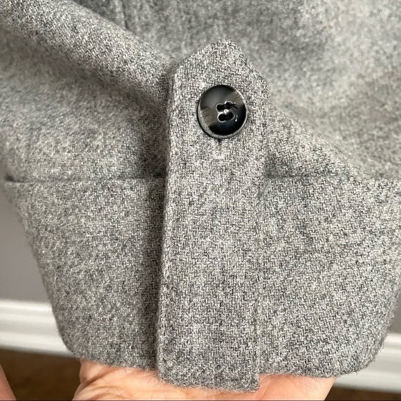 CINDY Lee Gray Wool Silk Lined Cuffed 3/4 Sleeved Mini Dress Tunic Top - 6/S - Picture 5 of 10